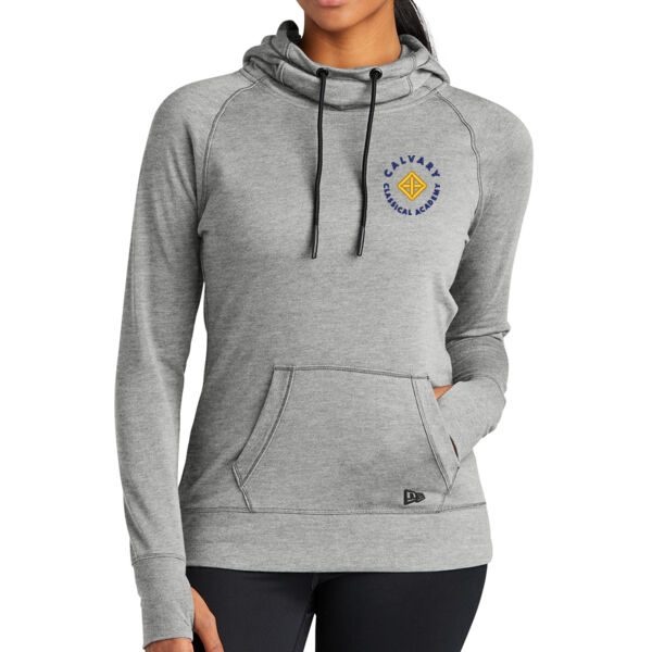 New Era® Ladies Tri-Blend Fleece Pullover Hoodie - Embroidered Logo Thumbnail