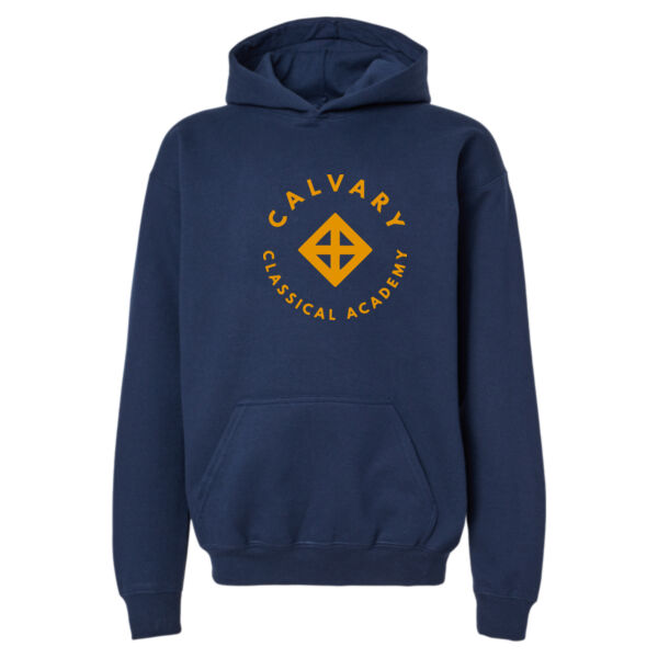 Gildan - Softstyle® Youth Midweight Hooded Sweatshirt - Printed Logo Thumbnail